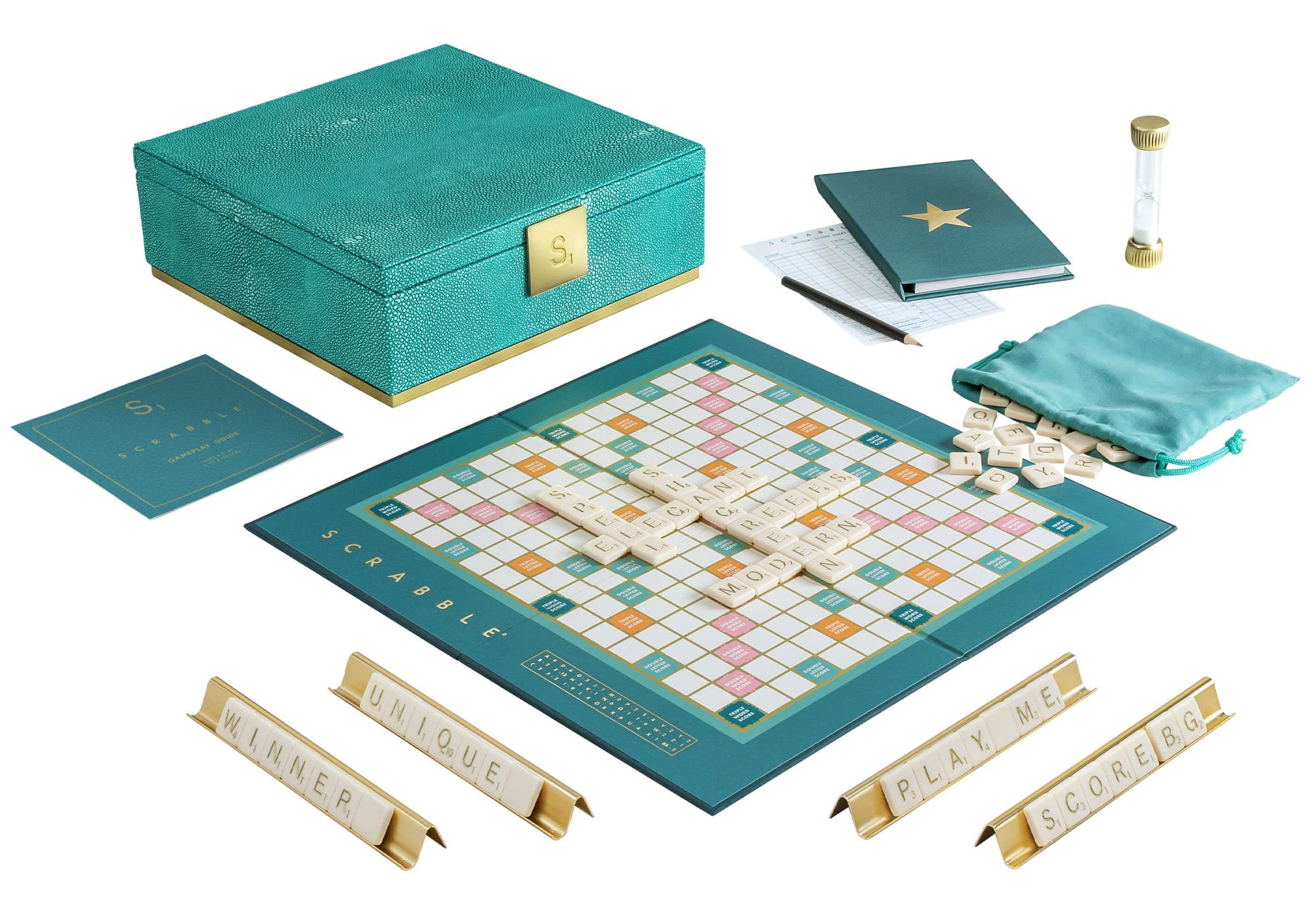 WS Game Company Scrabble Del Mar Shagreen Edition