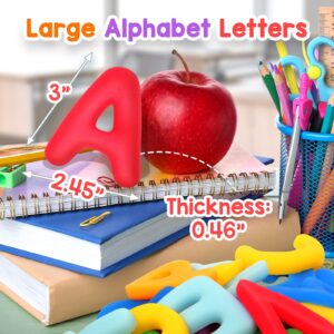 Alphabet Letters Sensory Toys for Toddlers: ABC Learning Educational Montessori Toys Preschool Activities for Kids 3 4 5 6 Years Old, 26pcs Squishy Fidget Toys for Autistic Children, Uppercase