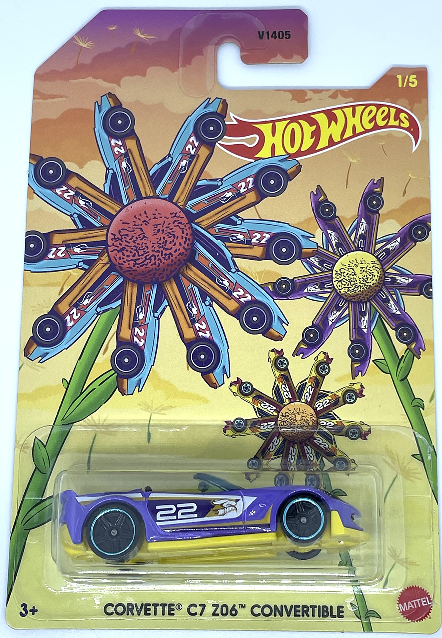 Hot Wheels 2022 - Corvetter C7 Z06 Convertible - Spring Set 2022 [Purple] 1/5