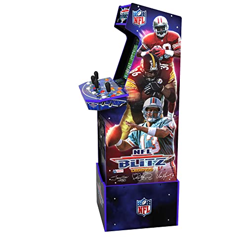 Arcade1Up NFL Blitz Legends Arcade Machine - 4 Player, 5-foot tall full-size stand-up game for home with WiFi for online multiplayer, leaderboards, and a light-up marquee