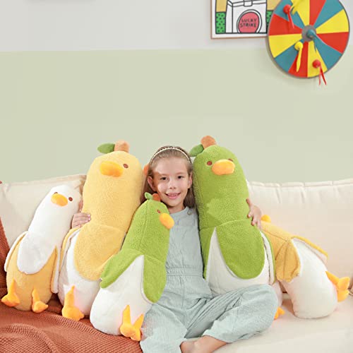 Banana Duck Plush Toy, 19.7'' Weighted Duck Stuffed Animals, Elastic Duck Plush Big Stuffed Animals Banana Plushie Hugging Pillow, Throw Pillow, Body Pillow, Room Decoration Gift for Kids Girls Boys