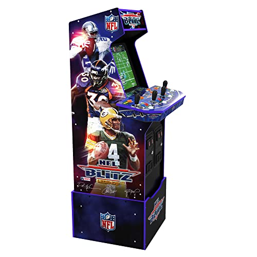 Arcade1Up NFL Blitz Legends Arcade Machine - 4 Player, 5-foot tall full-size stand-up game for home with WiFi for online multiplayer, leaderboards, and a light-up marquee