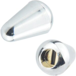 wwomusic silver toggle switch tip knob caps for electric guitar 5 way toggle pickup selector switches (2 pack)