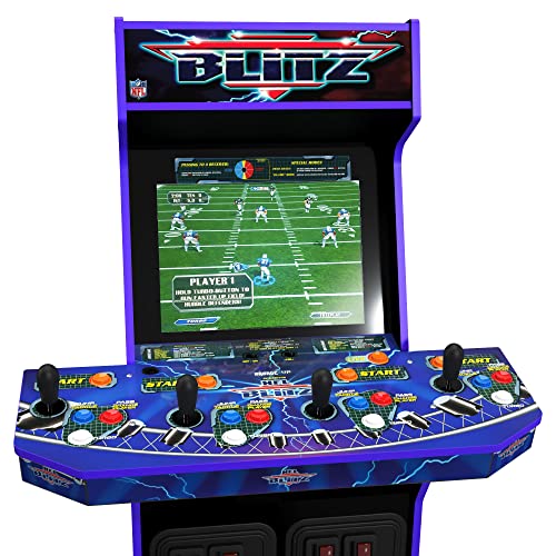 Arcade1Up NFL Blitz Legends Arcade Machine - 4 Player, 5-foot tall full-size stand-up game for home with WiFi for online multiplayer, leaderboards, and a light-up marquee