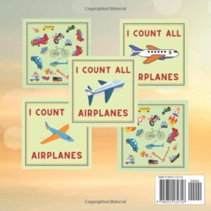 Count The Airplanes! Airplane Book For Toddlers 1-3!: Toddler Activity Plane Book Ages 1-3! Search and Find Picture Book For Kids and Children! Book for 2, 3, 4 Year Old Boys! (I Spy Vehicles)