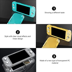 SOLUSTRE Clear Sheet Protectors 1set/ 2pcs Conter Hard Film Cover for Lite Console Glass Shell and Covers/Tempered Switch with Plastic Guard Compatible Protector Screen Case Anti- Scratch Clear Case