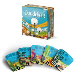 Dandelions - Board Game - Roll-and-Move - Area Majority - 2-3 Players - 15 Minutes Play Time