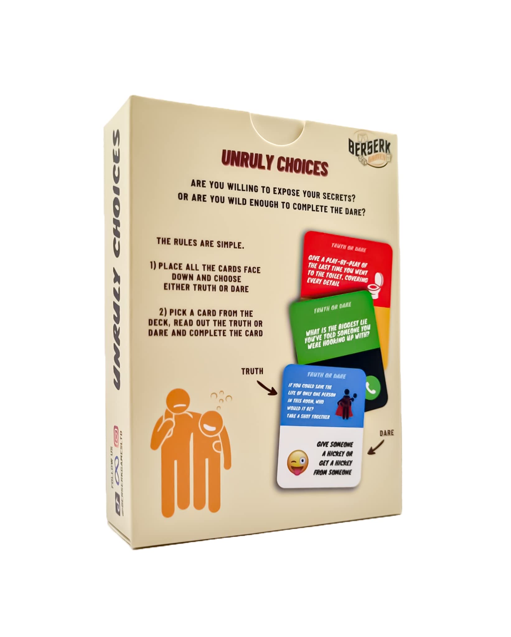 Unruly Choices - A Wild Game of Truth or Dare | Party Game | Perfect for College, Birthday’s & Games Nights | Bachelor & Bachelorette Parties