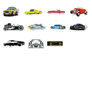 61pcs Modified Cars Speed and Passion Cartoon Doodle Stickers Car Stickers for Kids,Racing Car Stickers, Sports Car Stickers for Luggage Laptop Car Waterproof Decorative Toy Graffiti Stickers