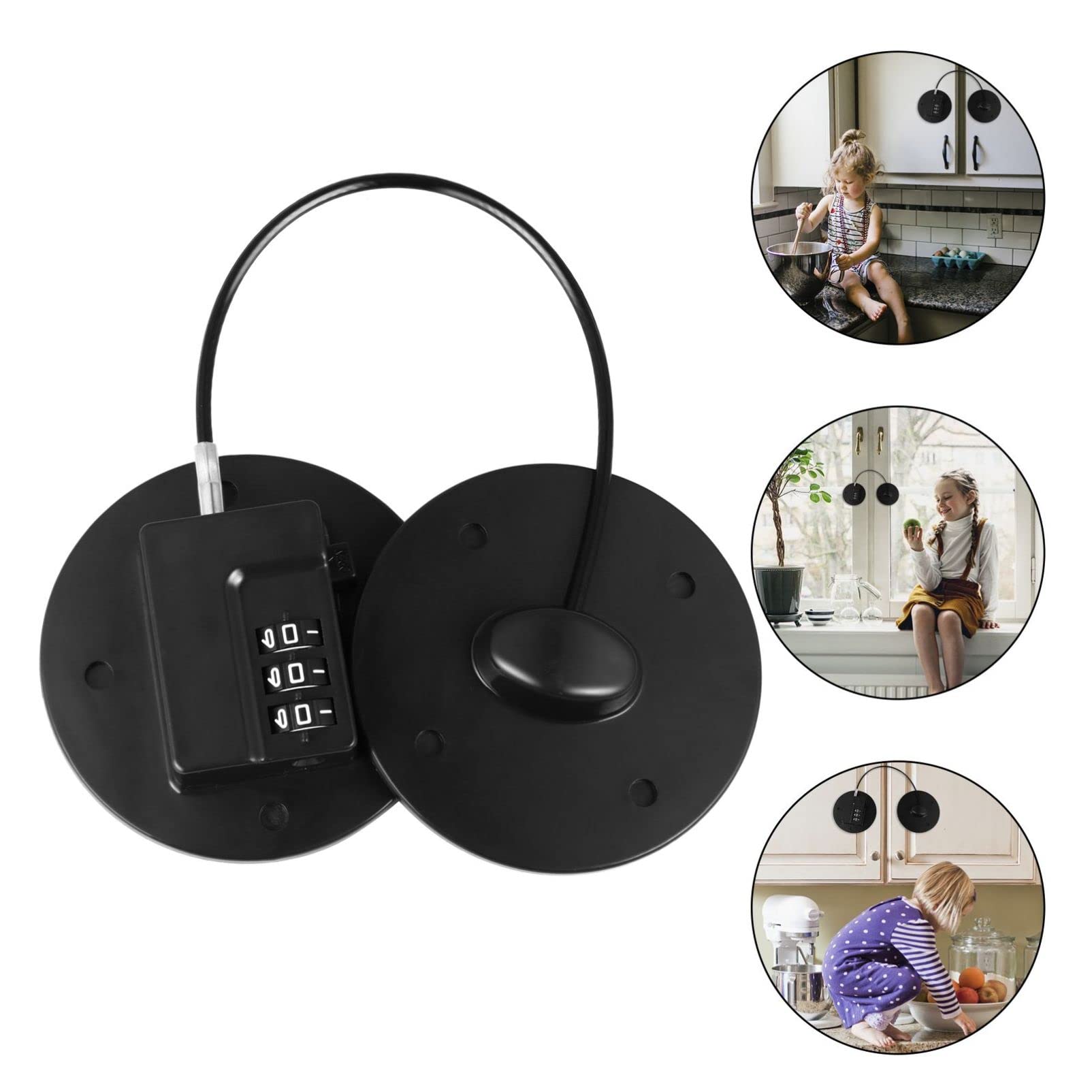 SOLUSTRE 2pcs Security Code Lock Infant Lock Child Safety Security Lock Security Cable for Kids Lock Fridge Safety Lock Child Door Lock Fridge Door Lock Baby Strap Lock Refrigerator Plastic