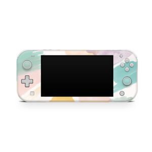 TACKY DESIGN Watercolor Skin Compatible with Nintendo Switch lite Skin, Pastel Brush Purple Color Compatible with Switch lite Skin Vinyl 3m Stickers Full wrap Cover