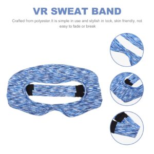 Mikikit 5pcs Vr Goggles Vr Face Pad Home Vr Headsets Virtual Reality Game Supplies Washable Vr Face Eye Cover Padding Vr Sweat Headgear Cover Earpiece Elastic Polyester