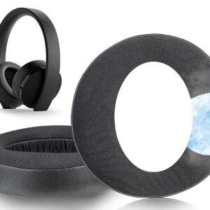 SOULWIT Replacement Earpads for Sony New Gold Wireless PlayStation PS4 (2018 Version) Headset, Ear Pads Cushions with High-Density Foam (CUHYA-0080 CG Black)