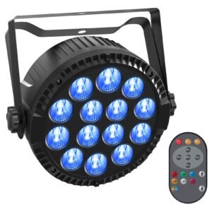 Stage Lights, 4 Pack U`King LED Par Lights RGBW DJ Stage Lighting 14x6W Uplights for Events by Sound Activated and DMX Control for Wedding Church Live Show Disco Halloween Christmas Parties