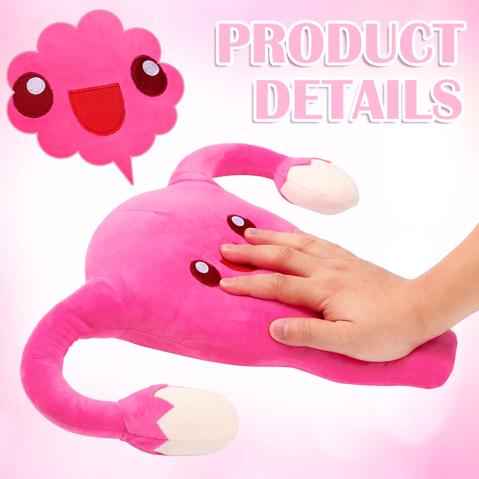 Mumufy Uterus Plush Toy Funny Stuffed Plush Toy for Women Uterus Gifts Gynecologist Health Educational Gift Fertility Party Decor(Uterus Style)