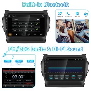 Roinvou [2G+64G] for Hyundai Santa Fe 2013-2017 Car Radio with Wireless Carplay/Android Auto, 9 Inch Android 13 IPS Touch Screen Car Stereo, Bluetooth, GPS, WiFi, SWC, HiFi + AHD Backup Camera