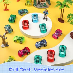 100 Pcs Mini Pull Back Cars Bulk Plastic Racing Vehicles Pull Back Car Friction Powered Small Racing Cars Playsets for Kids Birthday Christmas Classroom Prizes Goodie Bags Fillers Classroom Prizes