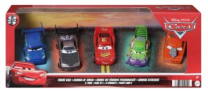 disney cars toys disney cars diecast tuners race 5-pack with lightning mcqueen, dj, boost, wingo, and snot rod