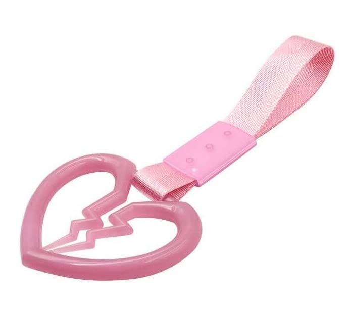 Auto Car Accessory Broken Heart Pink Glow in Dark TSURIKAWA Ring Subway Train Bus Handle Strap Style_8888