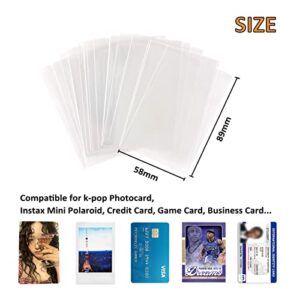 Neffliwe 300 Pcs Kpop Photocard Sleeves Card Sleeves PVC and Acid Free for Trading Cards Standard Kpop Photocards (58x89mm)