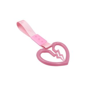 Auto Car Accessory Broken Heart Pink Glow in Dark TSURIKAWA Ring Subway Train Bus Handle Strap Style_8888