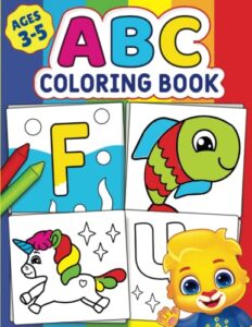 abc coloring book: color 100+ animals, birds, vehicles, fruits, toys & alphabets for boys & girls | coloring book for toddlers and preschool kids | ... book and coloring pages (kids ages 3-5)