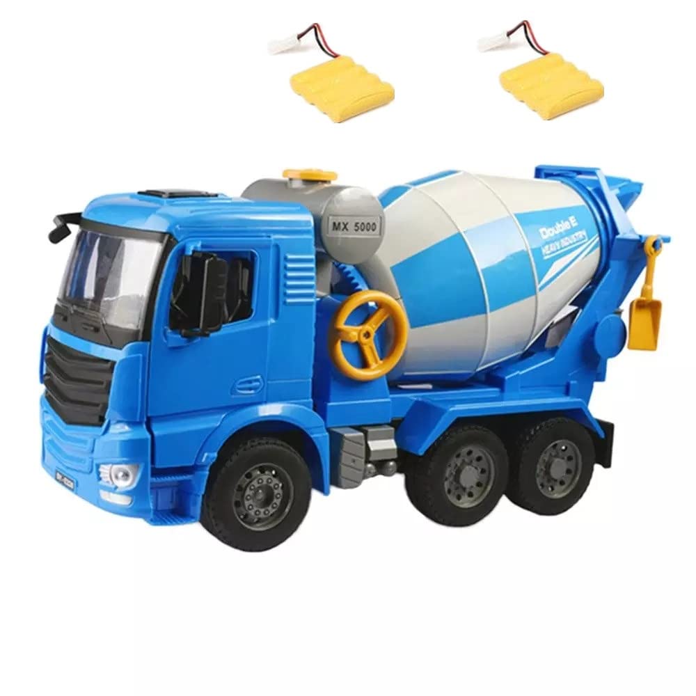 Adepe 40CM Large Remote Control Mixer Truck Toys 360 °Rotating Radio Remote Control Vehicle Engineering Vehicle Simulation of Manual inertial Construction Engineering Vehicle Children's Toy boy