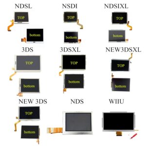 Replacement Top Upper & Bottom Lower Down LCD Screen For Nintendo 3DS, LCD Display with Touch Screen Digitizer for 3DS