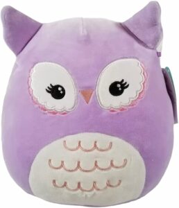 squishmallows official kellytoy miranda 7 inch purple owl squishy plush toy animal