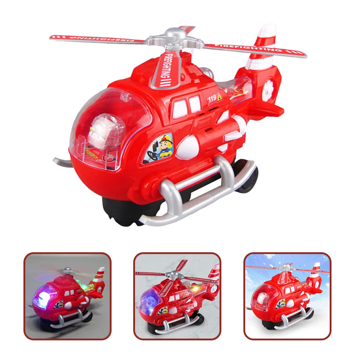 4pcs Universal Helicopter Toddler Toy Glowing Helicopter Toy Kids Helicopter Portable Helicopter Toy Assembly Helicopter Plaything Funny Helicopter Kids Plaything Children Toy