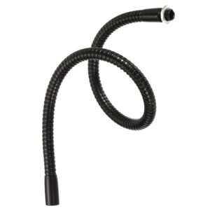 PATIKIL 40cm/15.7" Universal Gooseneck, M10 Fine Thread Metal Bendable Hose Flexible Arm Gooseneck Tube Extension for Multifunction DIY, Black