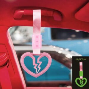 Auto Car Accessory Broken Heart Pink Glow in Dark TSURIKAWA Ring Subway Train Bus Handle Strap Style_8888