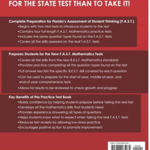 FLORIDA TEST PREP F.A.S.T. Practice Test Book F.A.S.T. Mathematics Grade 5: Covers the New B.E.S.T. Mathematics Standards