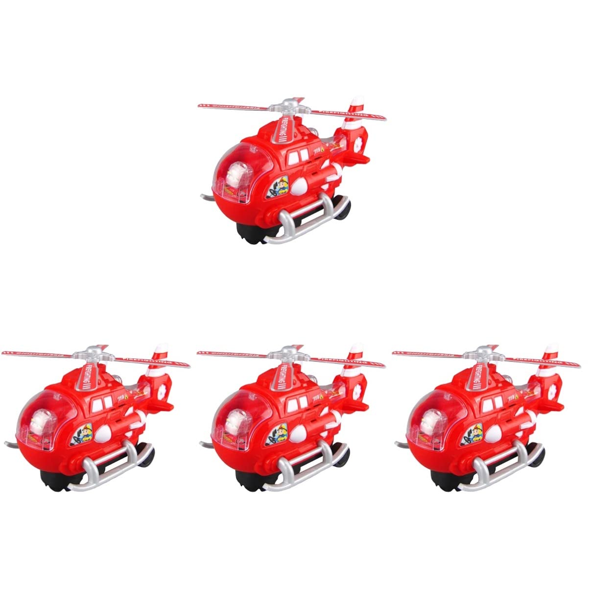 4pcs Universal Helicopter Toddler Toy Glowing Helicopter Toy Kids Helicopter Portable Helicopter Toy Assembly Helicopter Plaything Funny Helicopter Kids Plaything Children Toy