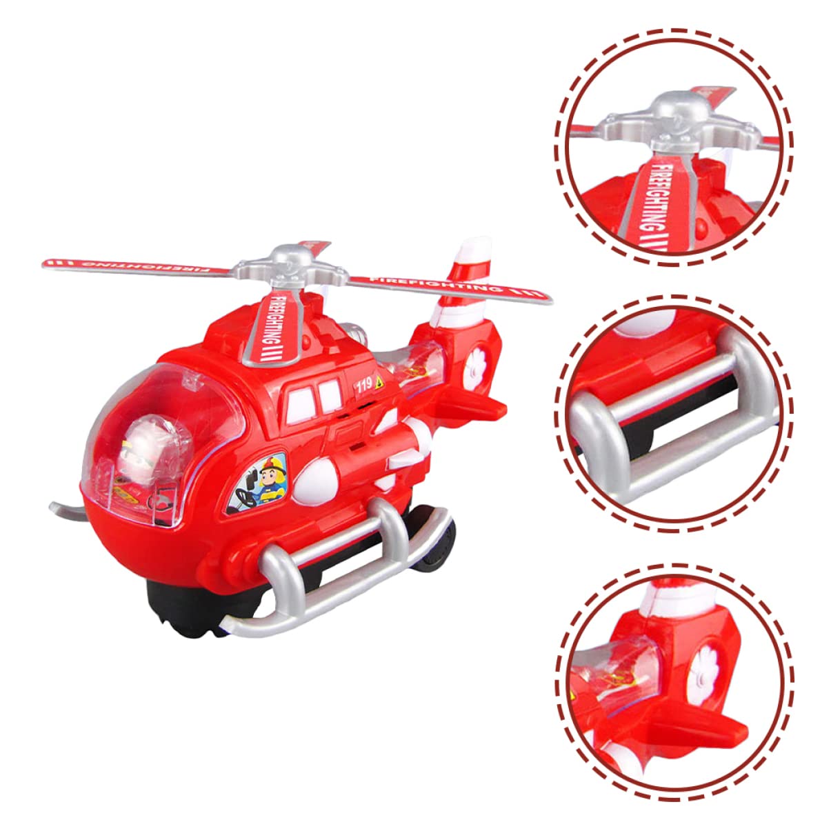 4pcs Universal Helicopter Toddler Toy Glowing Helicopter Toy Kids Helicopter Portable Helicopter Toy Assembly Helicopter Plaything Funny Helicopter Kids Plaything Children Toy