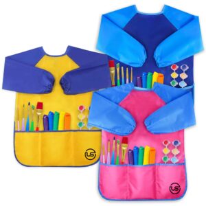 ultimate stationery art smock, waterproof kids art smock, 3 pack, smocks for kids, kids smock, kids art smock