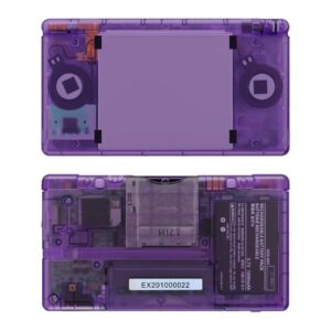 eXtremeRate Clear Atomic Purple Replacement Full Housing Shell for Nintendo DS Lite, Custom Handheld Console Case Cover with Buttons, Screen Lens for Nintendo DS Lite NDSL - Console NOT Included