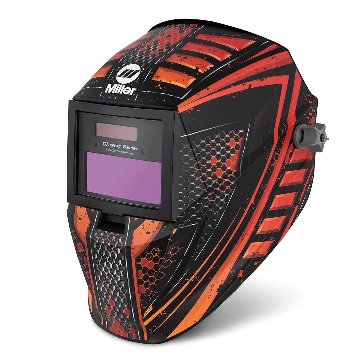 Miller 291189 Classic Series Auto Darkening Welding Helmet with ClearLight Lens, Hex