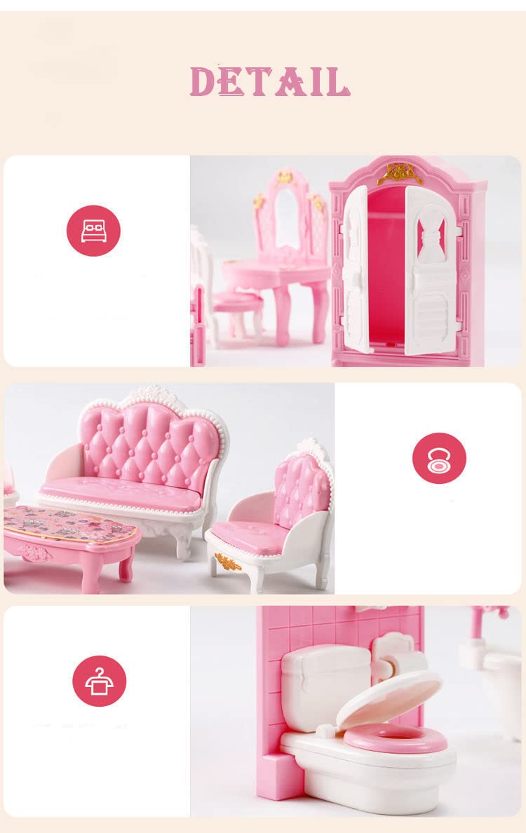 20 Pcs Mini Bathroom Set 1:12 Mini Living Room Set Miniature Accessories Miniature Furniture Accessories Model for Mini Dreamhouse