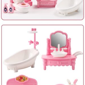 20 Pcs Mini Bathroom Set 1:12 Mini Living Room Set Miniature Accessories Miniature Furniture Accessories Model for Mini Dreamhouse