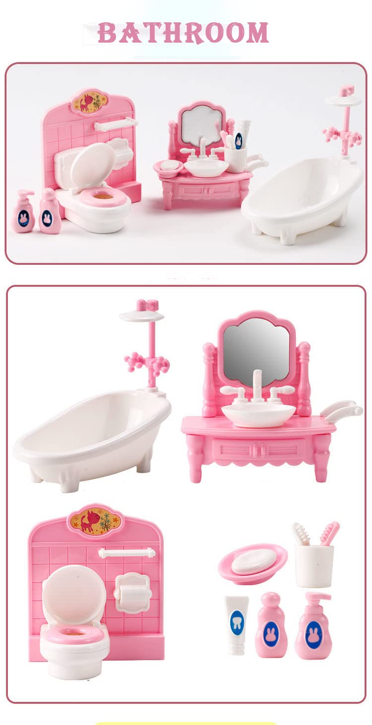 20 Pcs Mini Bathroom Set 1:12 Mini Living Room Set Miniature Accessories Miniature Furniture Accessories Model for Mini Dreamhouse