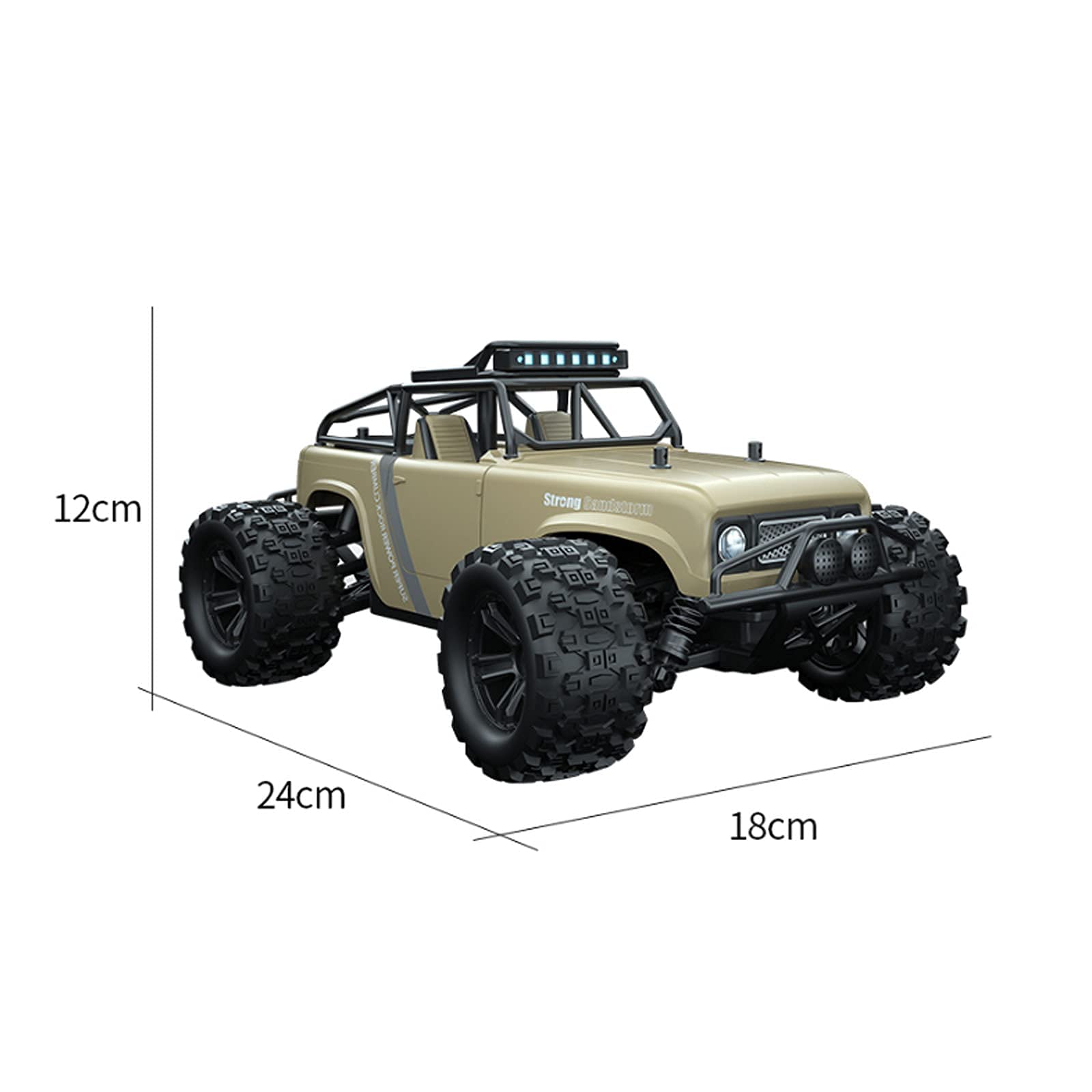 QIYHBVR 1:18 Scale Large RC Cars 50+ Kmh Speed - Boys Remote Control Car 4x4 Off Road Monster Truck Electric - Hobby Grade Toys Trucks for Kids and Adults - 2 Batteries + Connector for 70+ Min Play