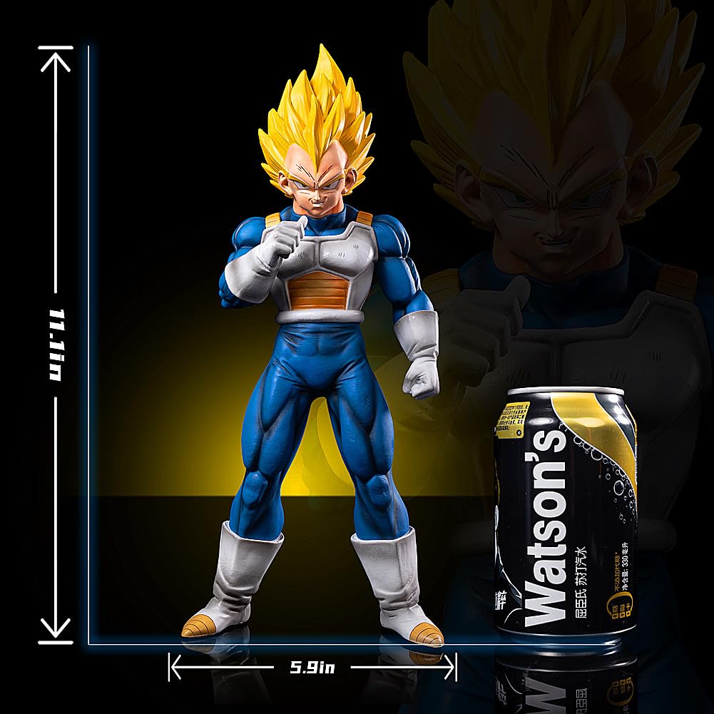 LESESOBE Vegeta Figure Statues Figurine DBZ Action Figre Super Saiyan Collection Birthday Gifts PVC 11 Inch