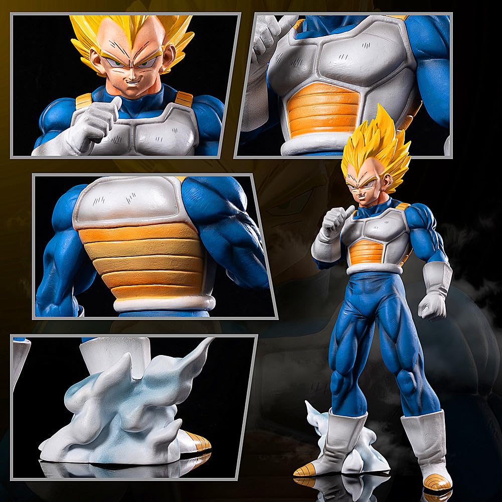 LESESOBE Vegeta Figure Statues Figurine DBZ Action Figre Super Saiyan Collection Birthday Gifts PVC 11 Inch