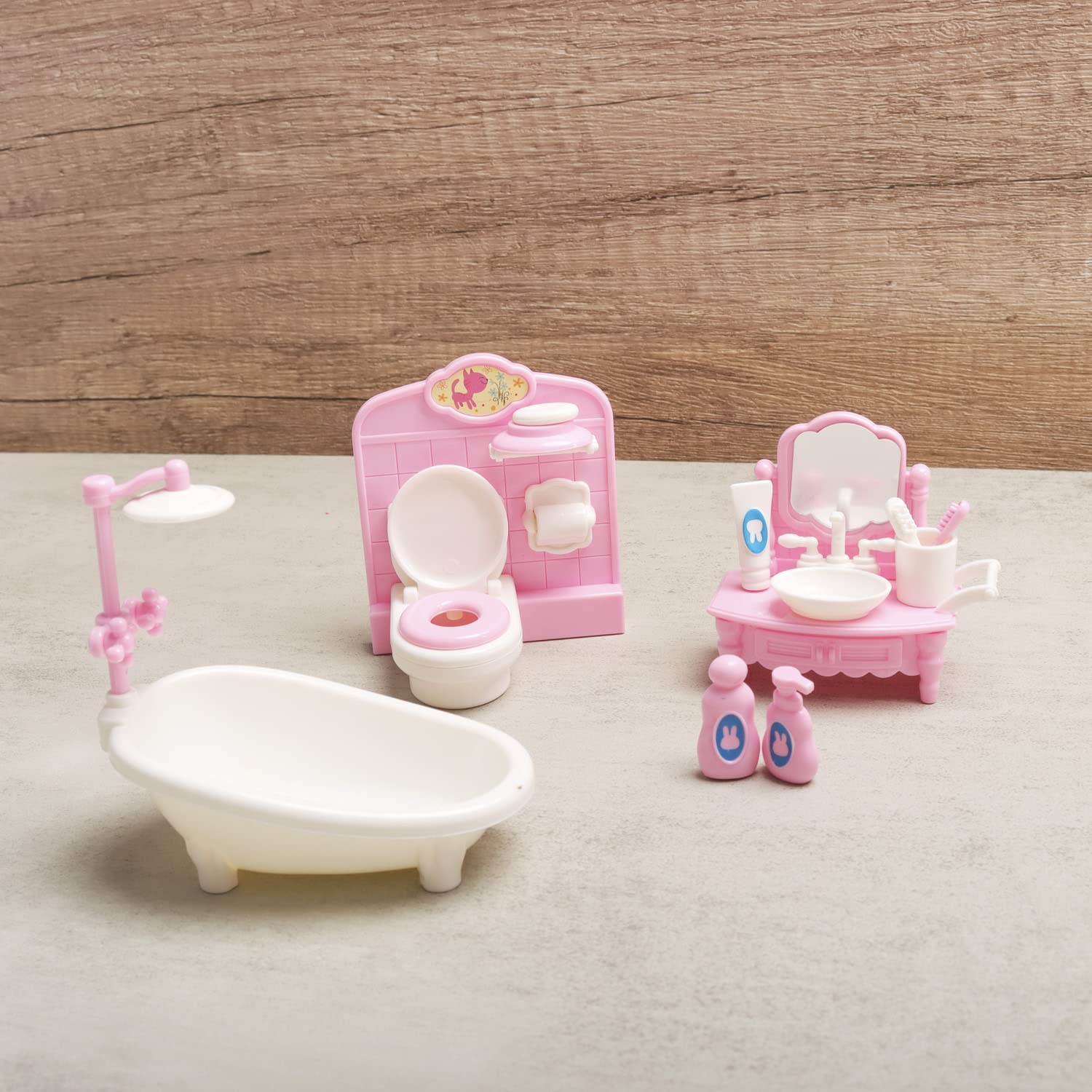 20 Pcs Mini Bathroom Set 1:12 Mini Living Room Set Miniature Accessories Miniature Furniture Accessories Model for Mini Dreamhouse