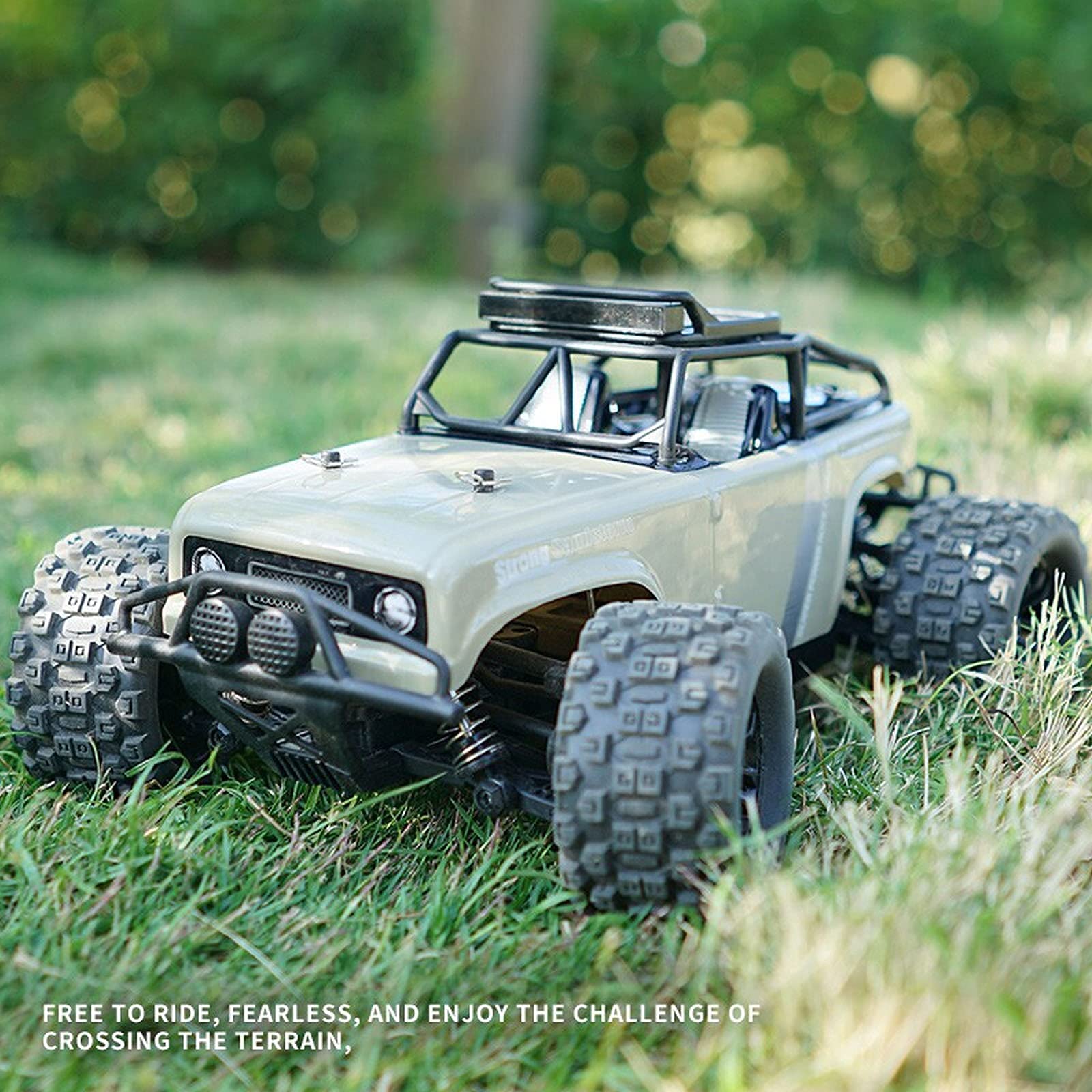 QIYHBVR 1:18 Scale Large RC Cars 50+ Kmh Speed - Boys Remote Control Car 4x4 Off Road Monster Truck Electric - Hobby Grade Toys Trucks for Kids and Adults - 2 Batteries + Connector for 70+ Min Play