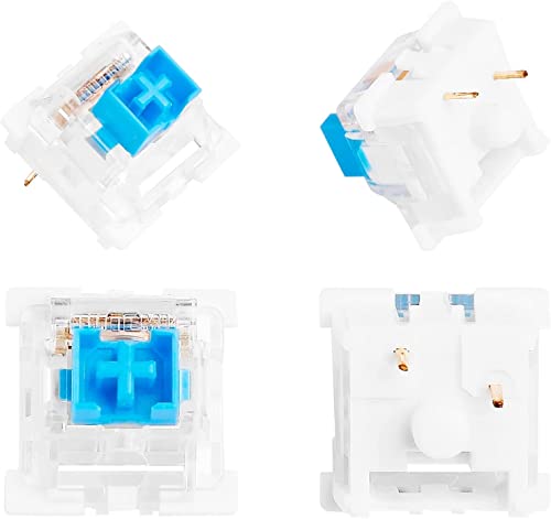 XuanGui OUTEMU (Gaote) Blue Switches, 3 Pin Keyboard Dustproof Switches DIY Replaceable Cherry MX Equivalent Keyswitch, Tactile & Clicky Switches for Mechanical Gaming Keyboard,60 Pack