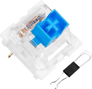 xuangui outemu (gaote) blue switches, 3 pin keyboard dustproof switches diy replaceable cherry mx equivalent keyswitch, tactile & clicky switches for mechanical gaming keyboard,60 pack