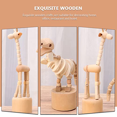 Wood Painting Crafts, Unfinished Wood Cutouts Animals, Wooden Paint Crafts for Painting Wooden Ornaments DIY Crafts Art Project for Home Decoration, Dinosaur, Giraffe Shap