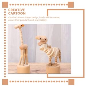 Wood Painting Crafts, Unfinished Wood Cutouts Animals, Wooden Paint Crafts for Painting Wooden Ornaments DIY Crafts Art Project for Home Decoration, Dinosaur, Giraffe Shap